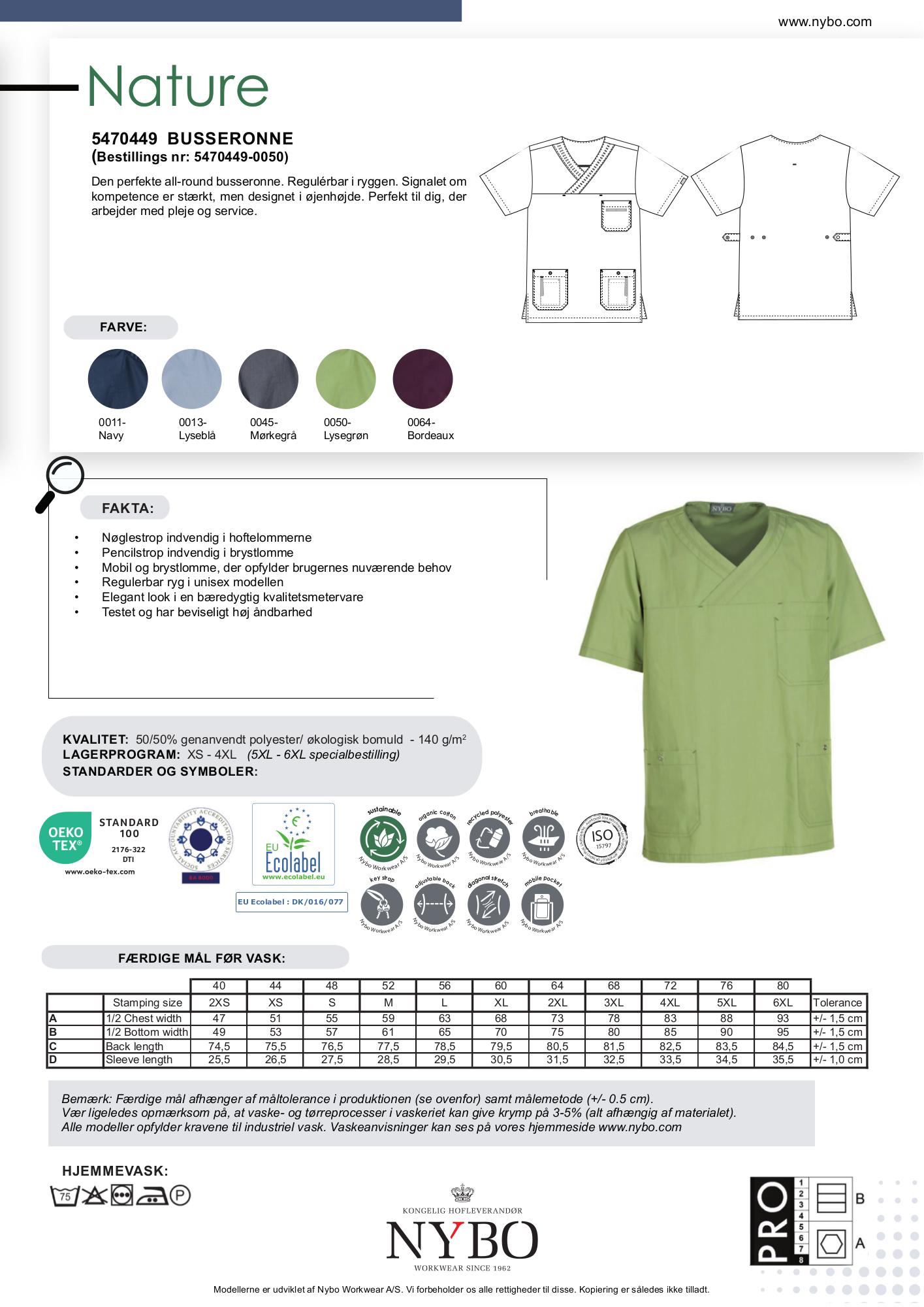 Nybo Grøn Unisex Nature Busseronne, Justerbar, Slitstark