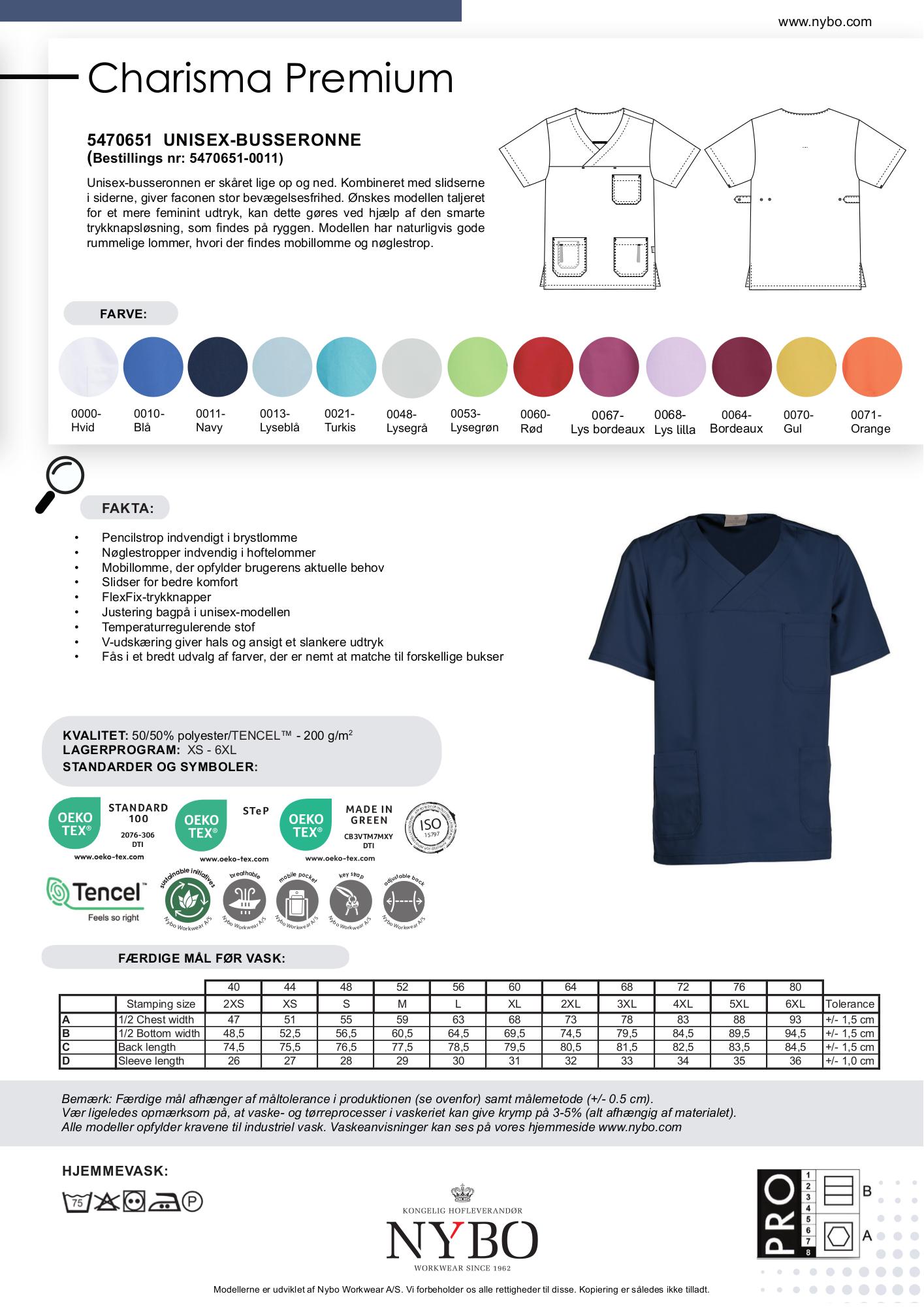Nybo Navy Unisex Charisma Busseronne, justerbar, TENCEL®