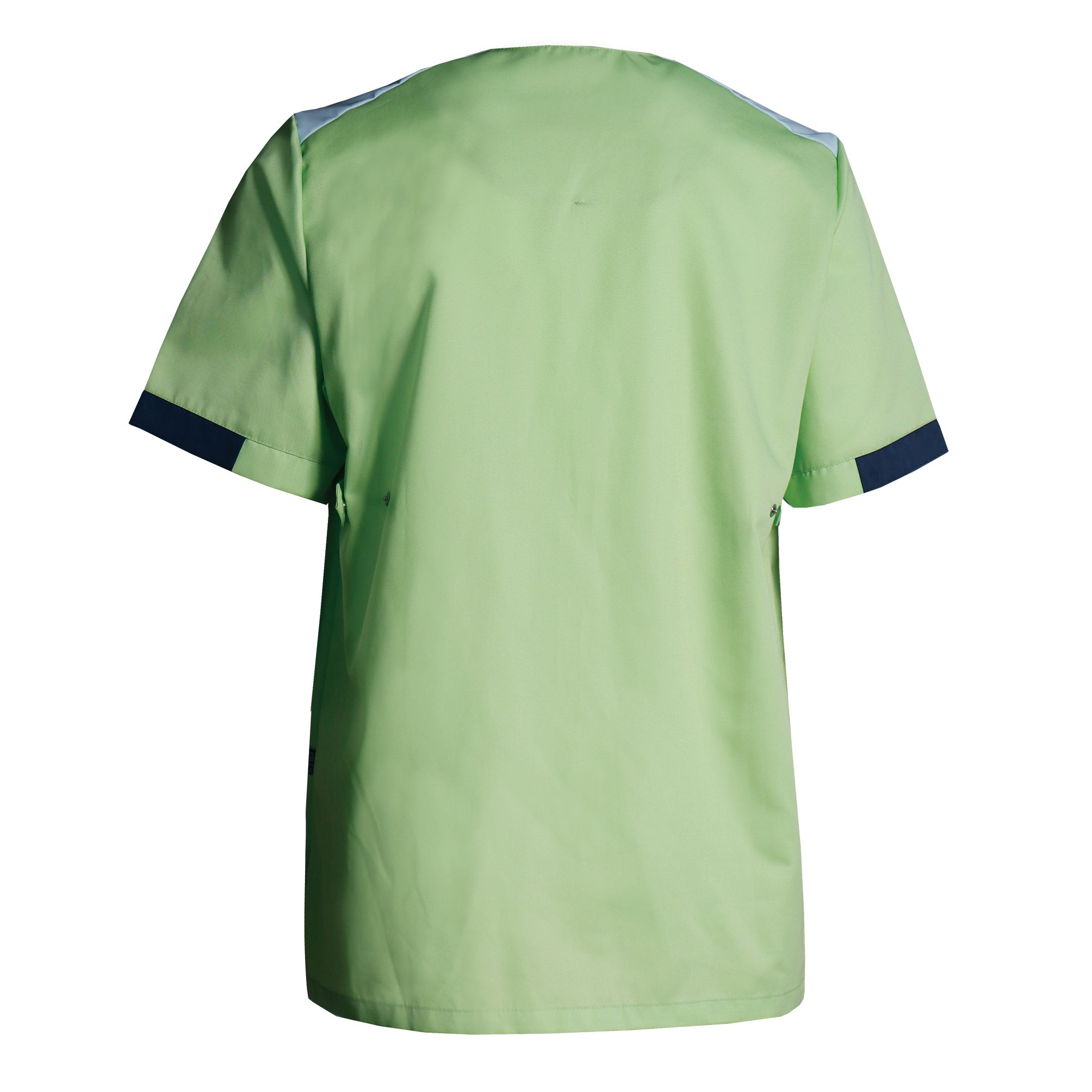 Nybo Nova Premium Unisex-tunika ljusgrön/navy/ljusblå — långa slitsar, komfort