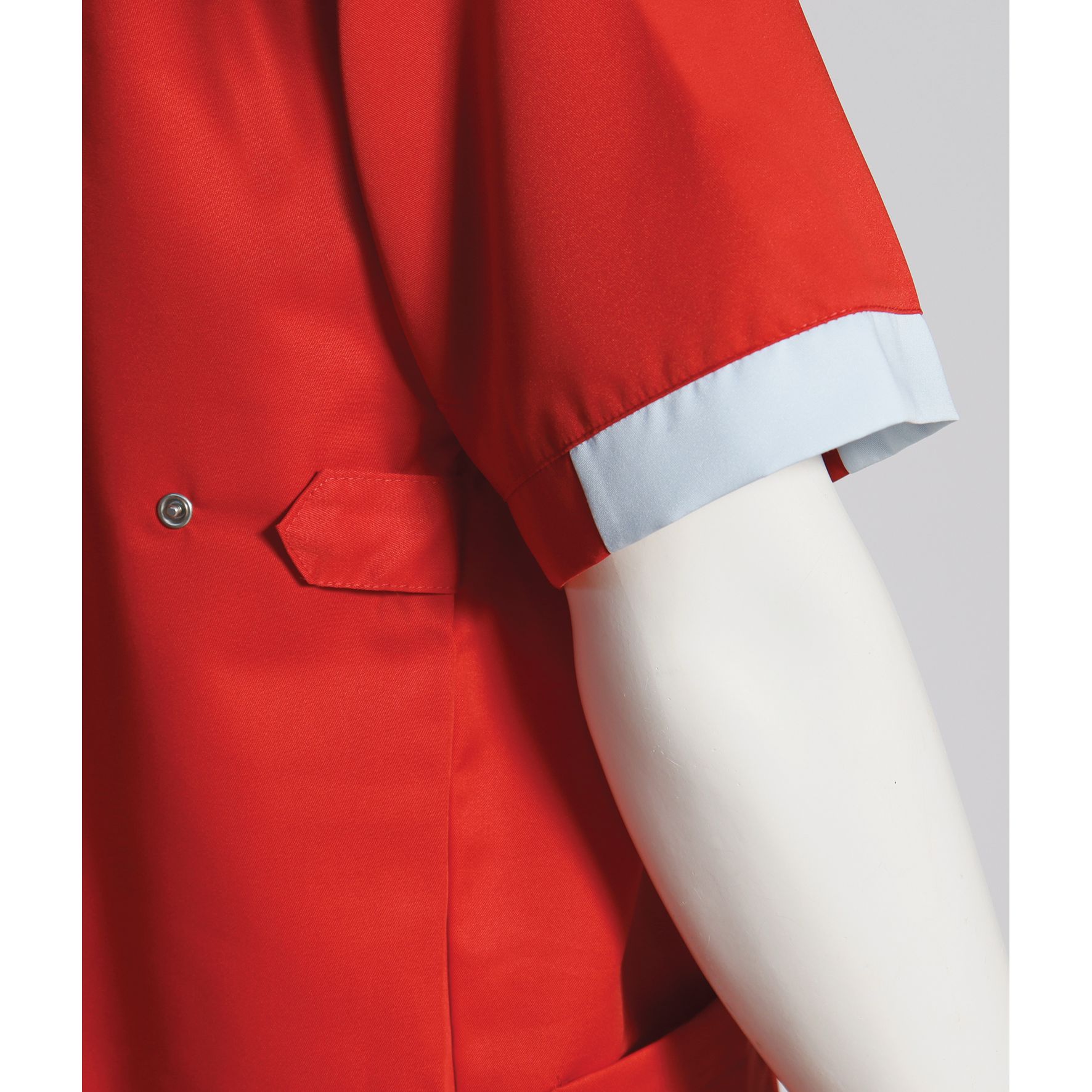 Nybo Nova Premium busseronne unisex röd/ljusblå/marin — slitsar, komfort, mobilficka