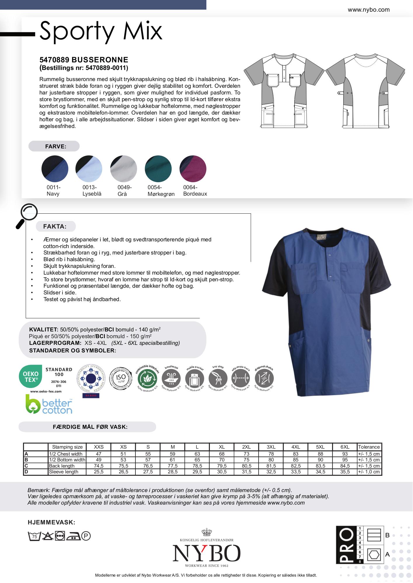 Nybo Navy Unisex Sporty Mix Busseronne, Komfort, Andningsbar, Stretch