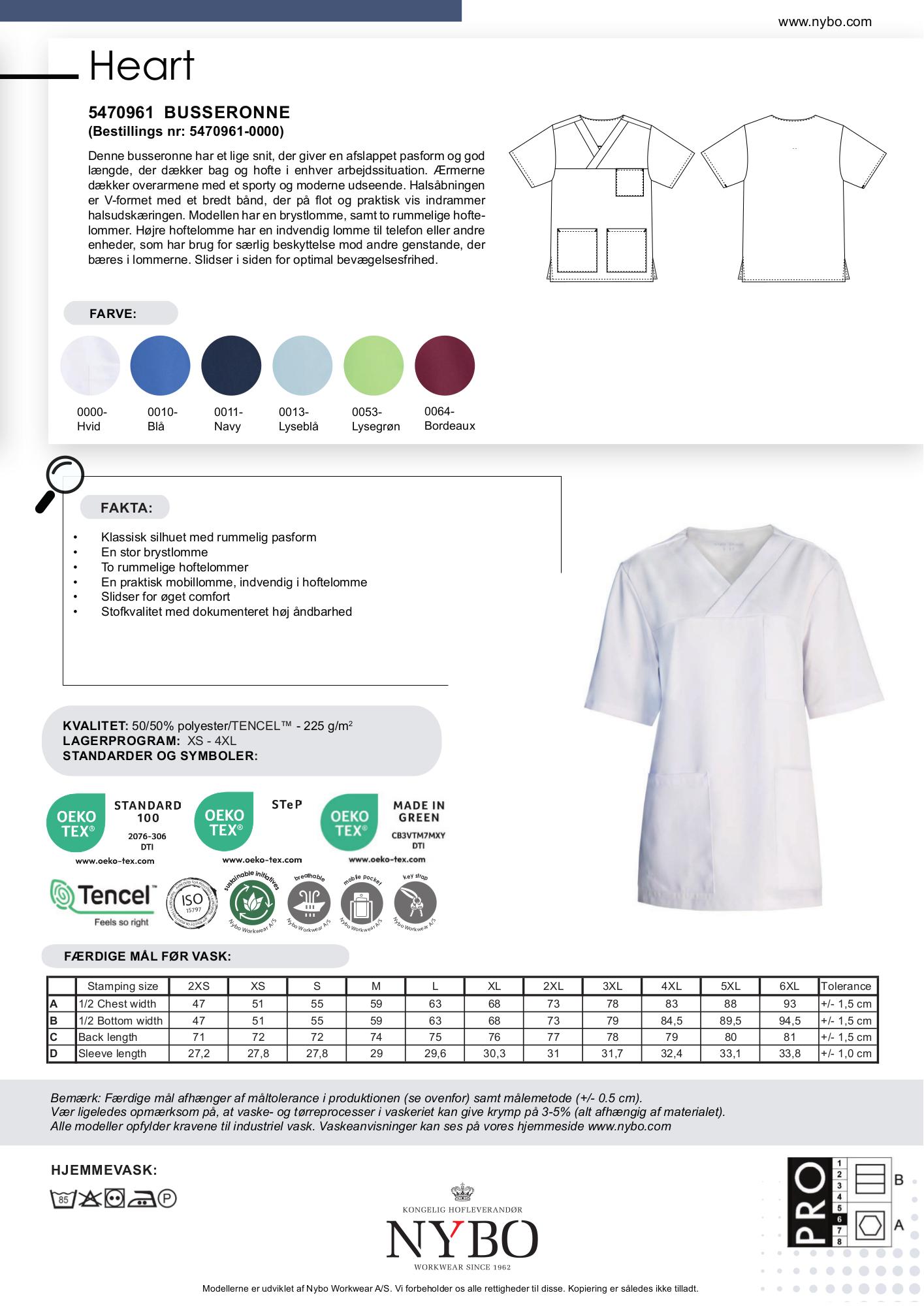 Nybo Vit Unisex Heart Tunika, Andningsbar, Rymlig Passform