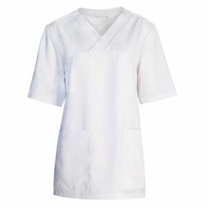 Nybo Vit Unisex Heart Tunika, Andningsbar, Rymlig Passform