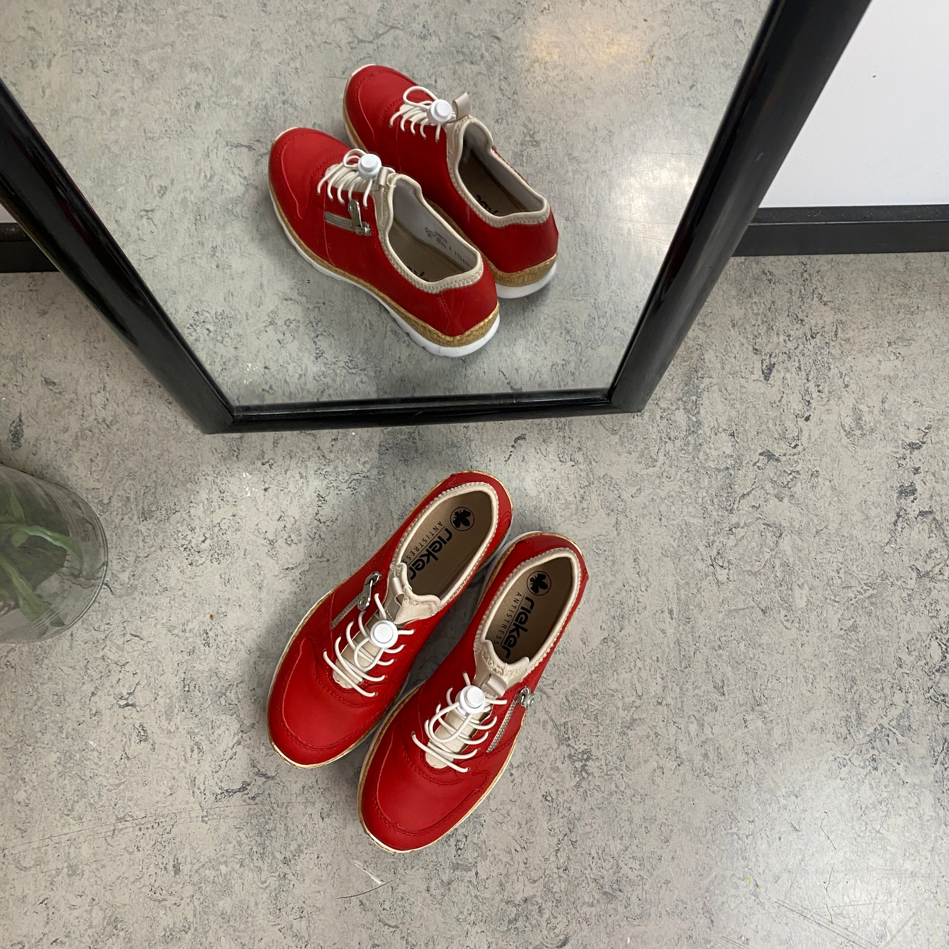 Rieker damsneakers – röd