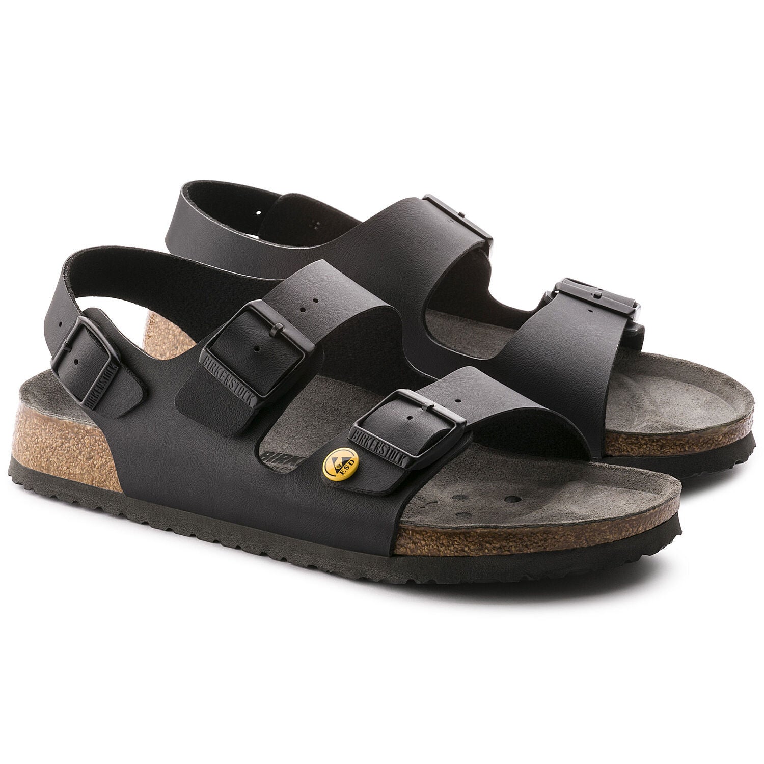 Svart Milano från Birkenstock, ESD-godkända sulor