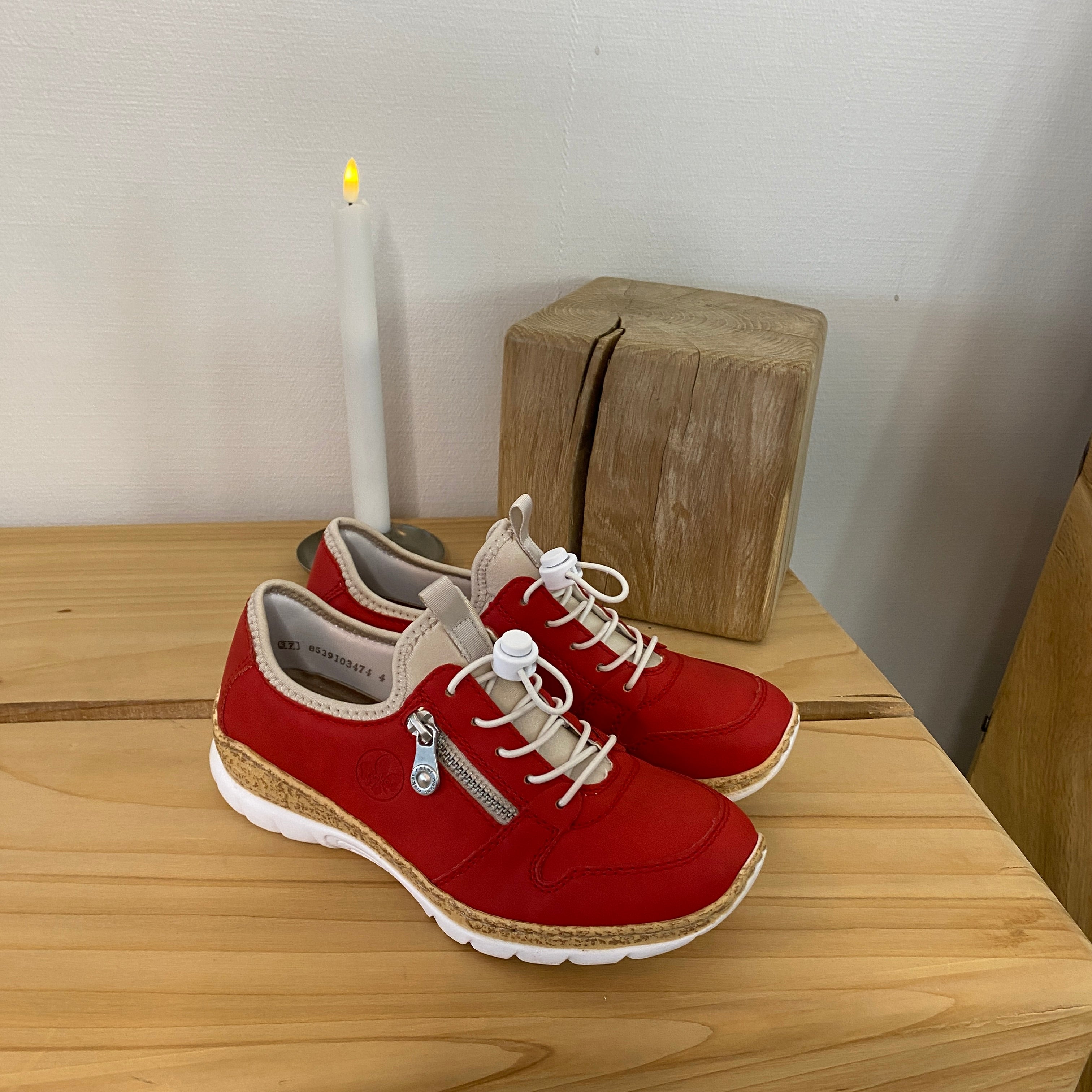 Rieker damsneakers – röd