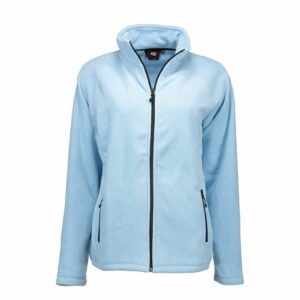 Nybo Ljusblå Dam Shirts & Outdoor Microfleece Cardigan, Antipilling, Lätt Figursydd