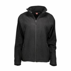 Nybo Svart Dam Shirts & Outdoor Microfleece Cardigan, Lätt Figursydd