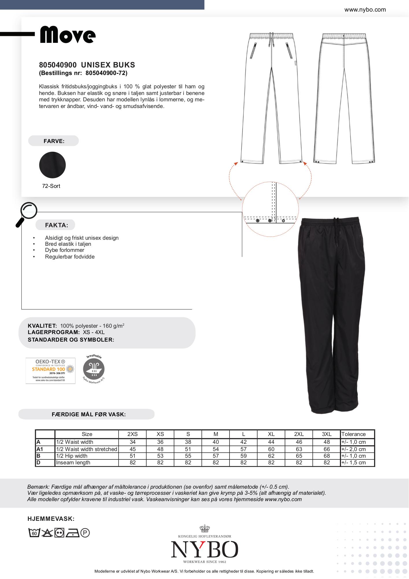 Nybo Svart Unisex Move Joggingbyxa, Andningsbar, Vind- och Vattenavvisande