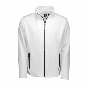 Nybo Vit Herr Shirts & Outdoort Microfleece Cardigan, Antipilling, Resår i nederkanten
