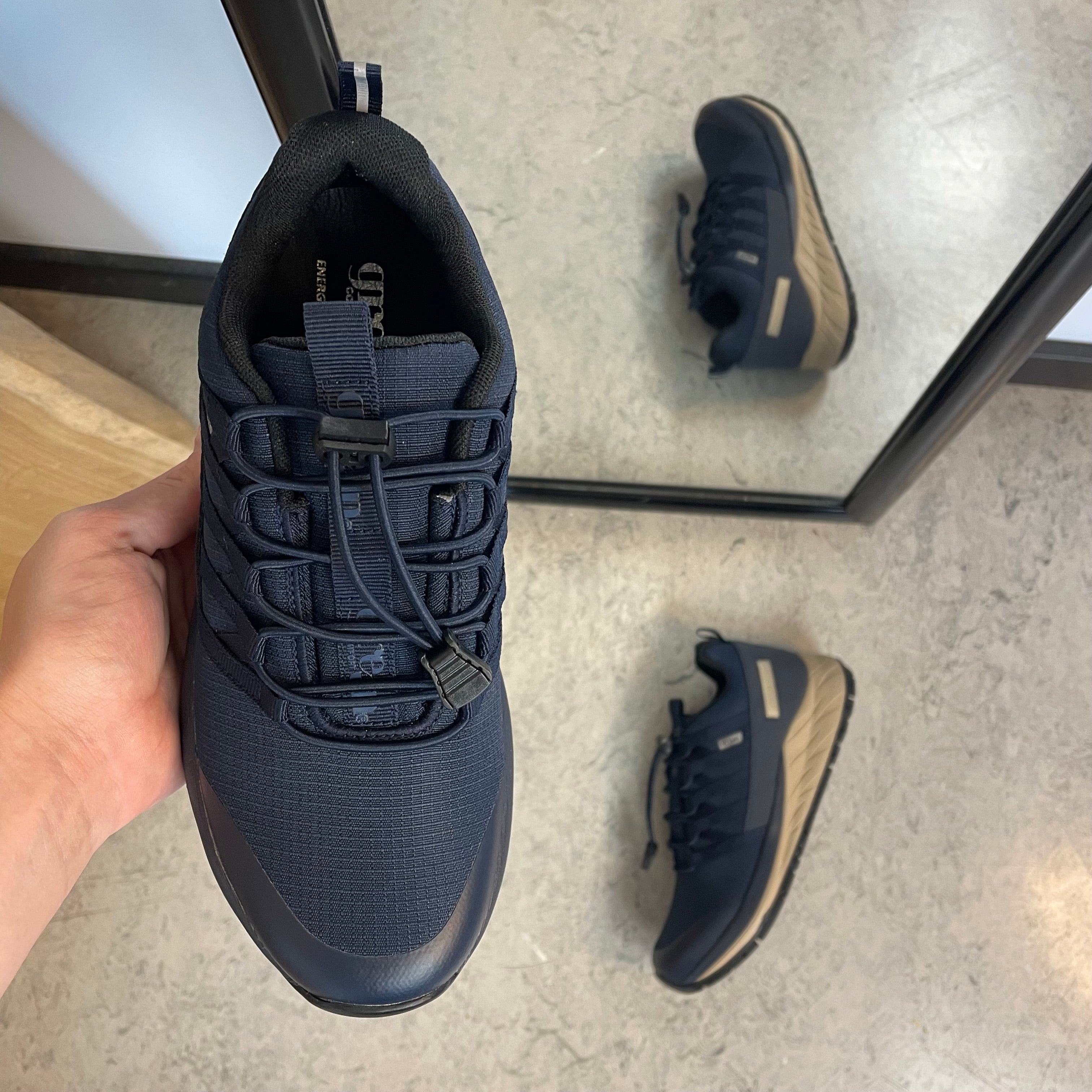 Green Comfort Path Pipi – blå outdoor sneaker med H-läst & fotvalvsstöd