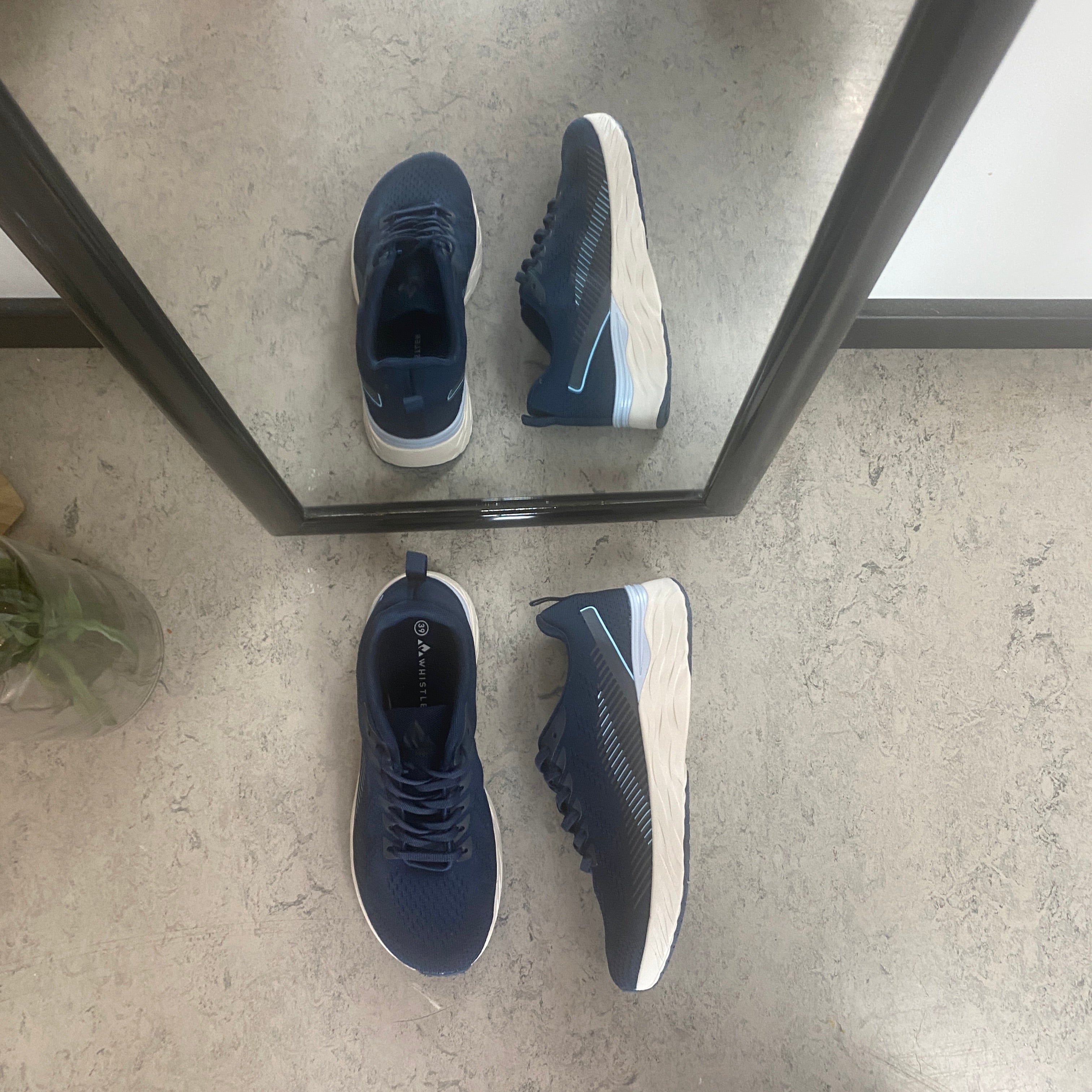 Linares W Wide Fit Shoe – mörkblå lättviktsko med extra bred läst