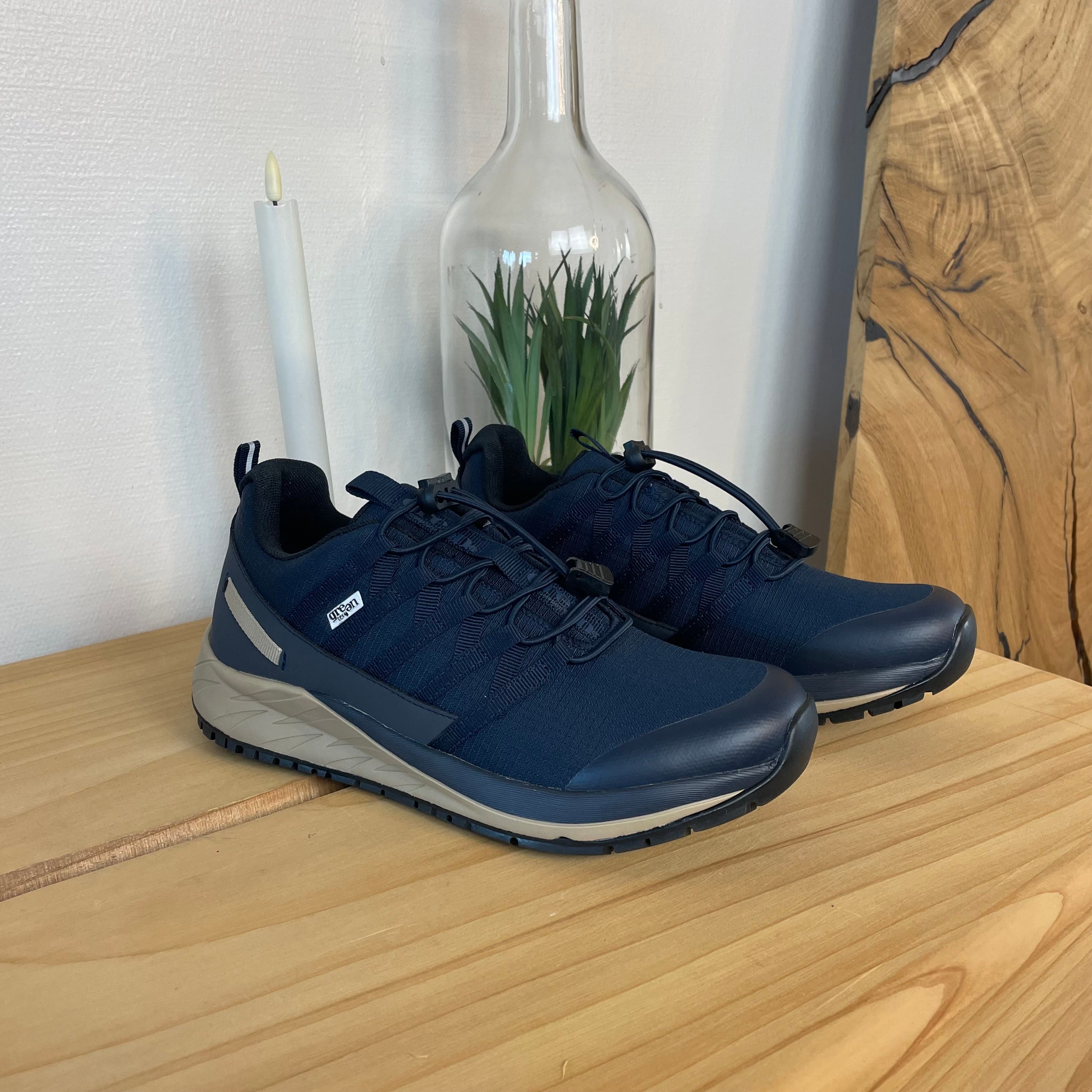 Green Comfort Path Pipi – blå outdoor sneaker med H-läst & fotvalvsstöd