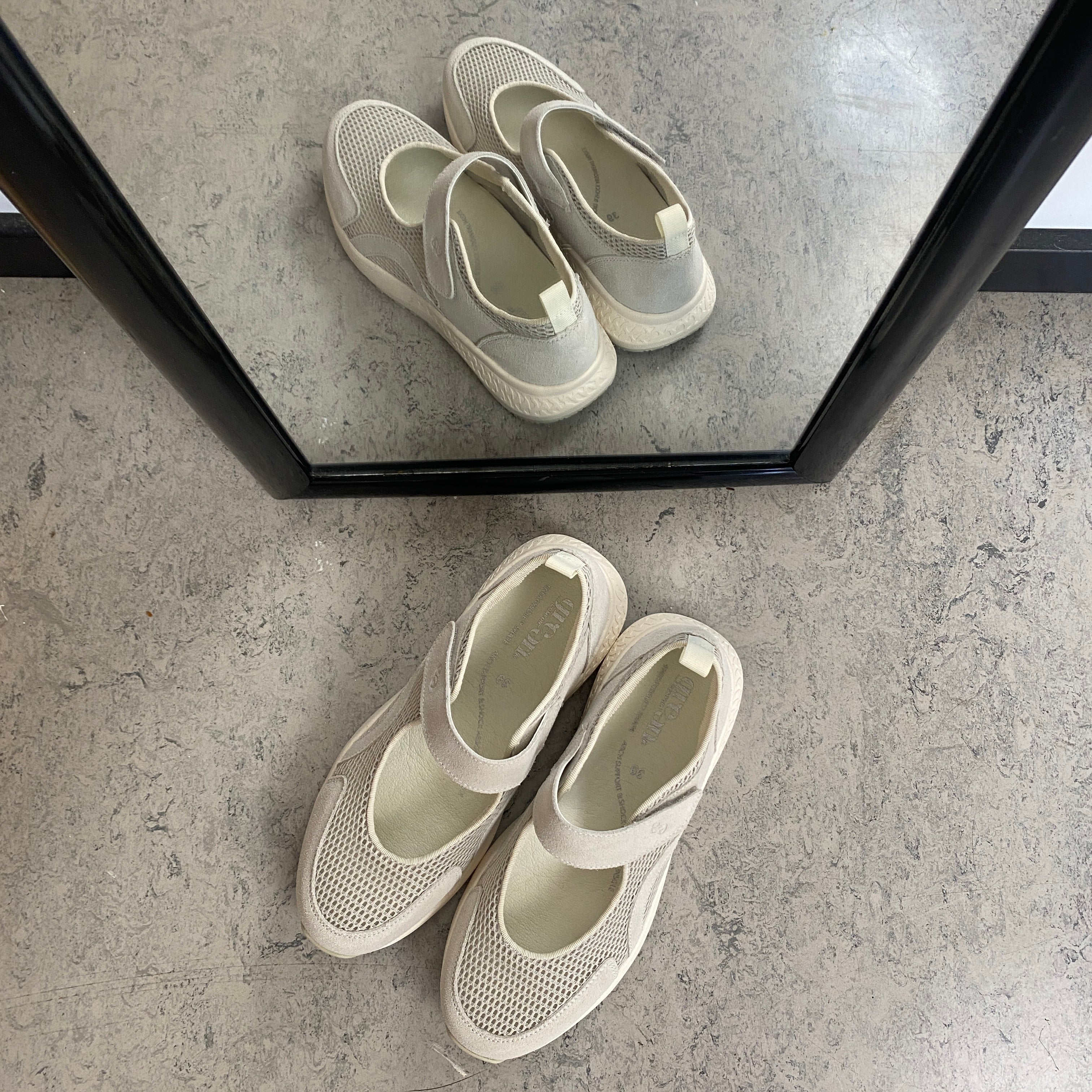 Green Comfort ballerina - ljusgrå