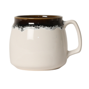 Kaffekopp med handtag i creme