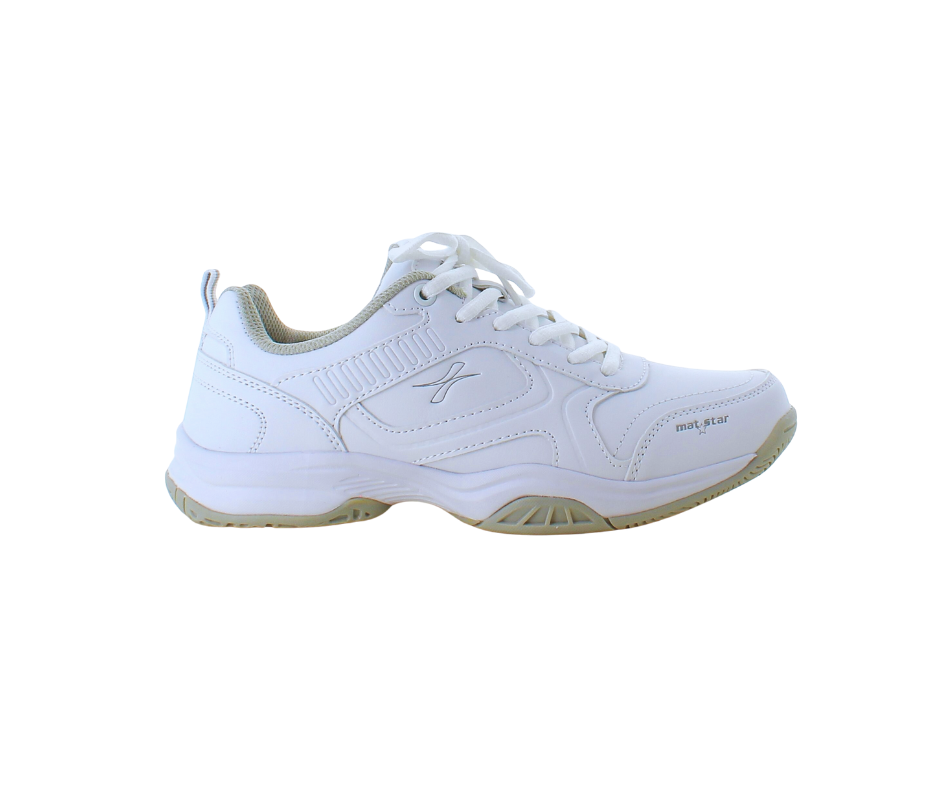 Vita sneakers med bågstöd