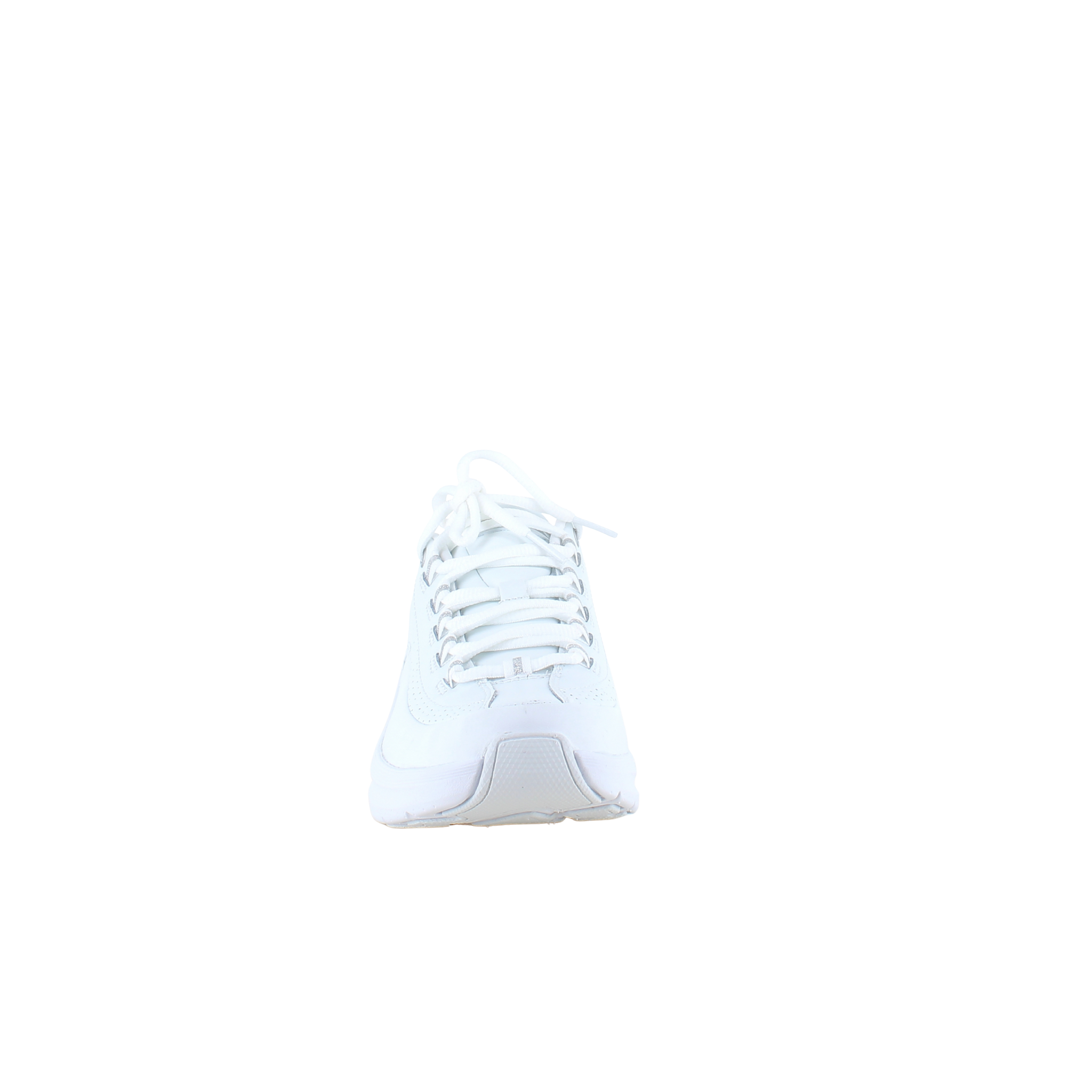 Vita Skechers med slät läderovandel