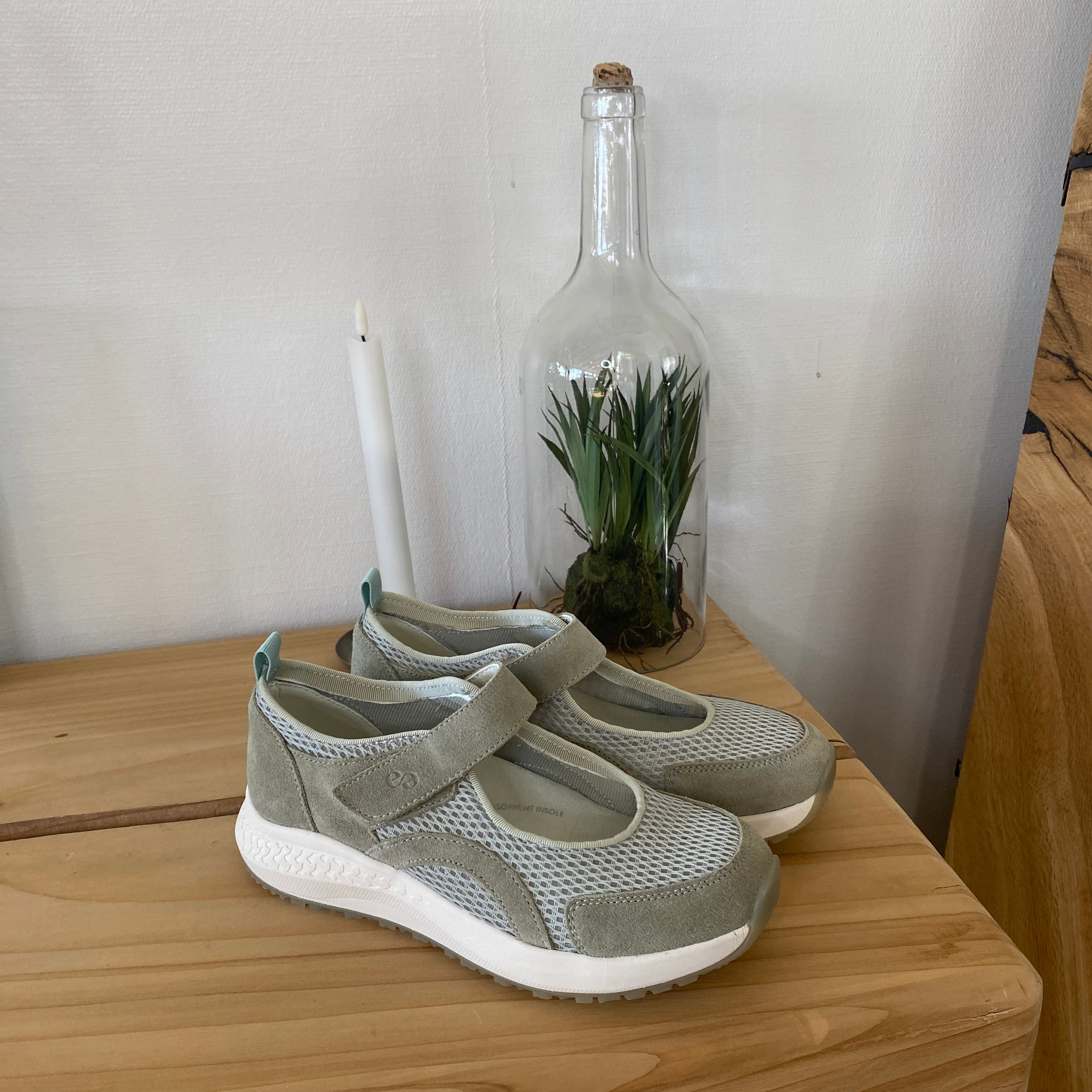 Green Comfort ballerina – Dammgrön