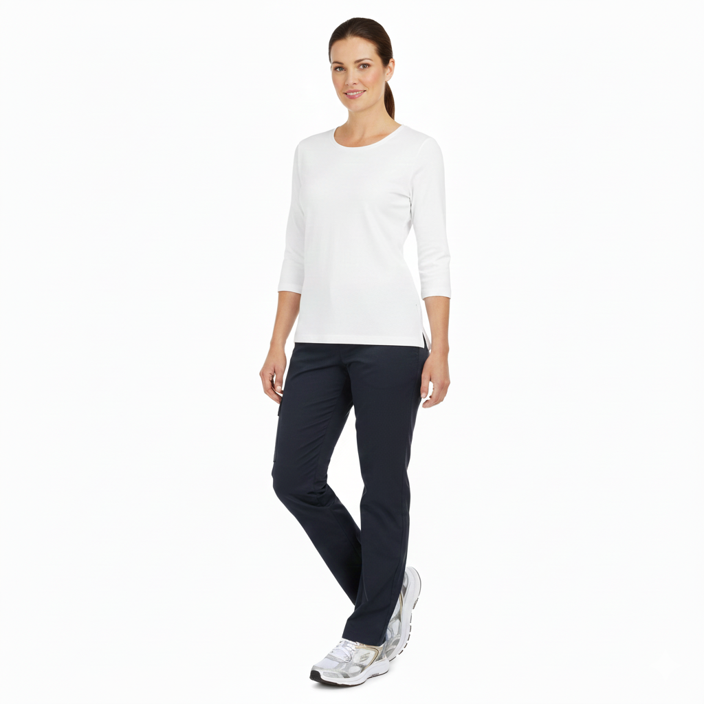 Nybo Navy Dam Perfect Fit Chino, Välpassande, Inbyggd justerbar midja, Slitstark
