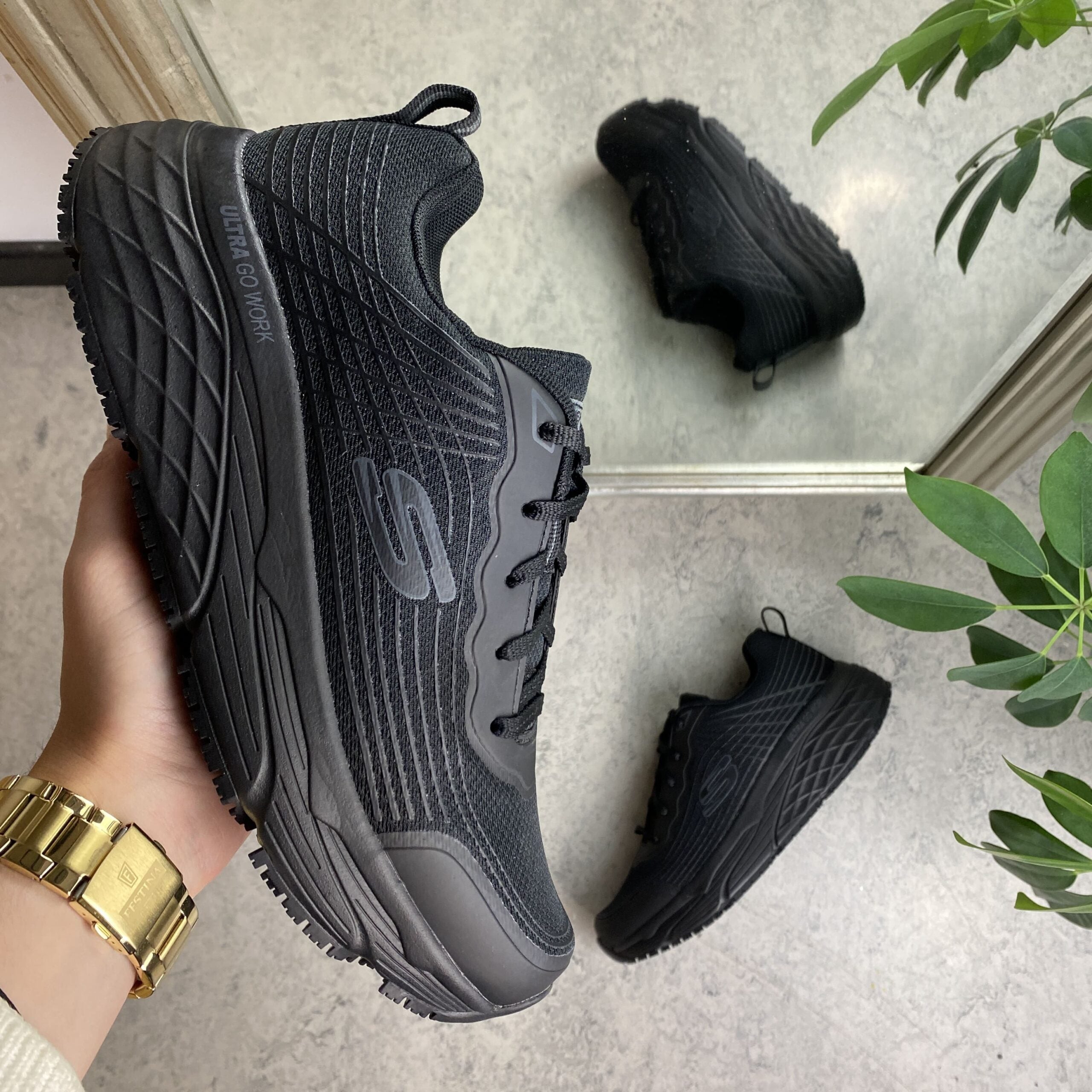 Herr Skechers Work med Max Cushioning-sulor