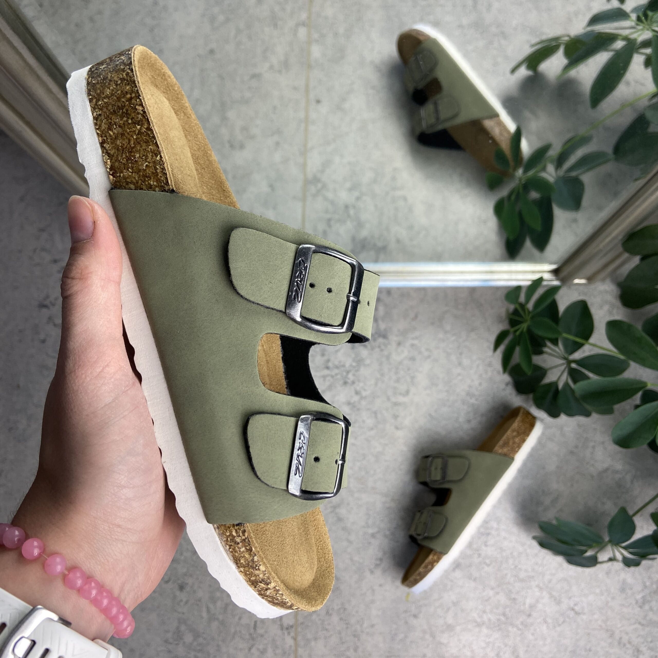 Grön Biosandal med breda remmar