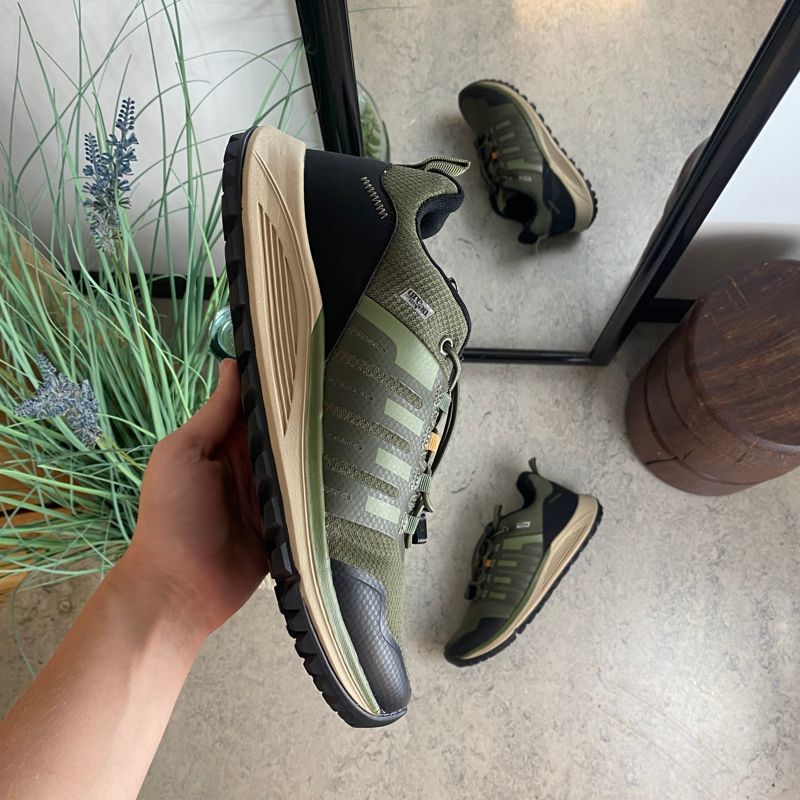 Vattentät herrvandringsko i grön färg från Green Comfort