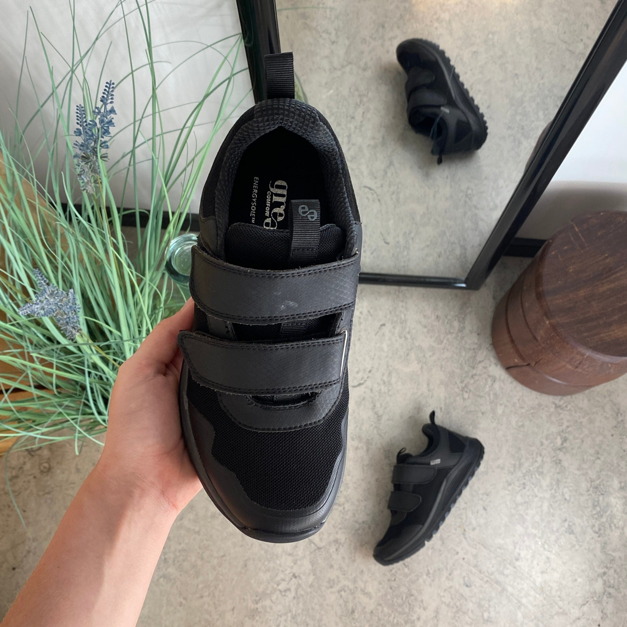 Green Comfort-skor med kardborreband
