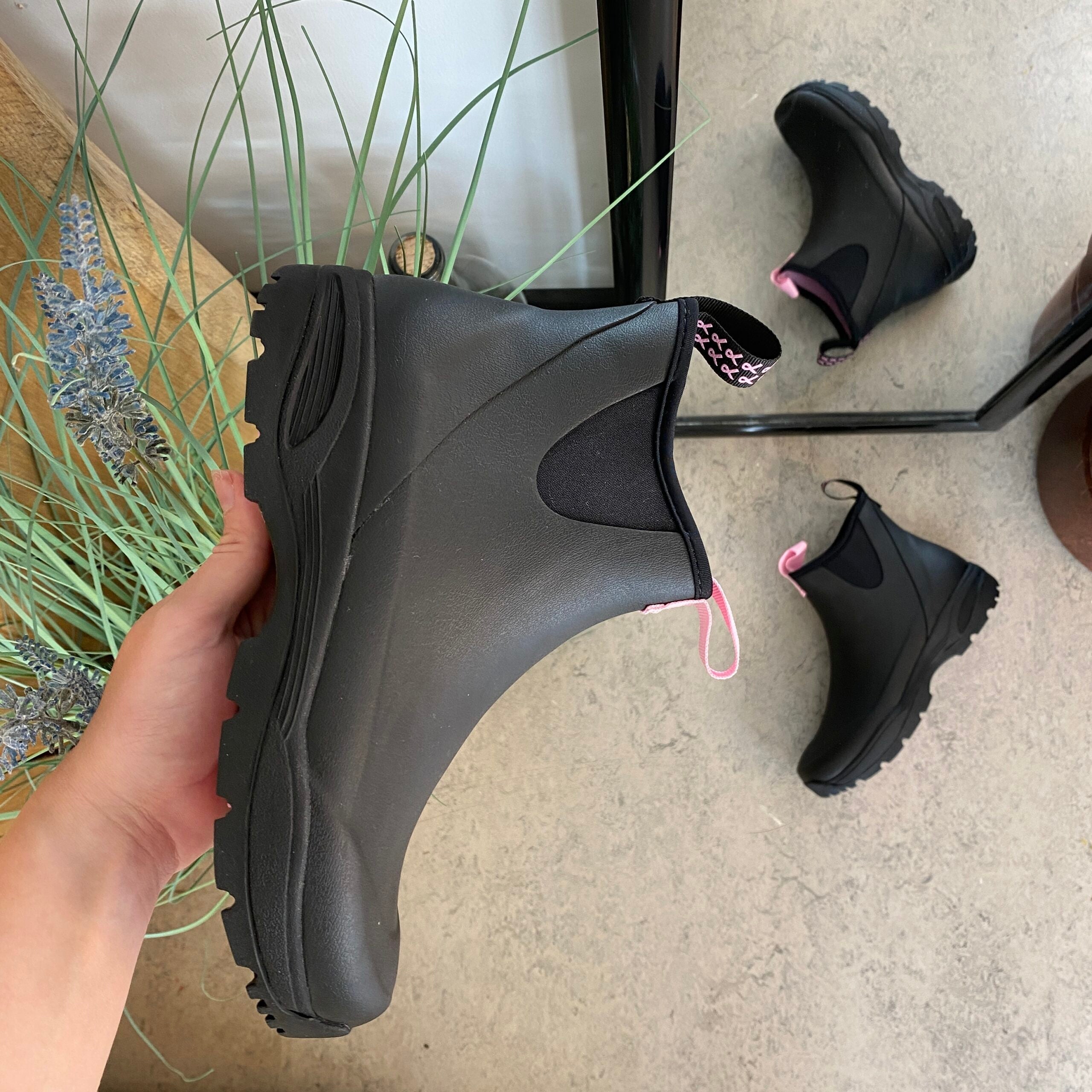 Green Comfort gummistövel med Støt Brysterne-detaljer