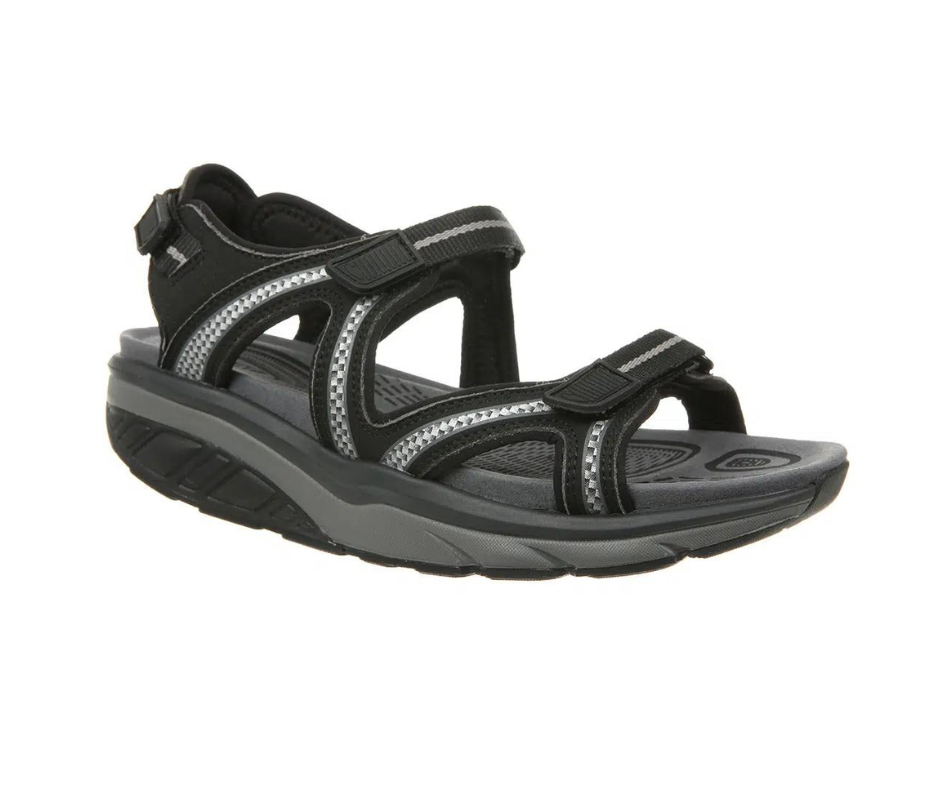 Lila 6 Black Charcoal Grey – Damsandal från MBT