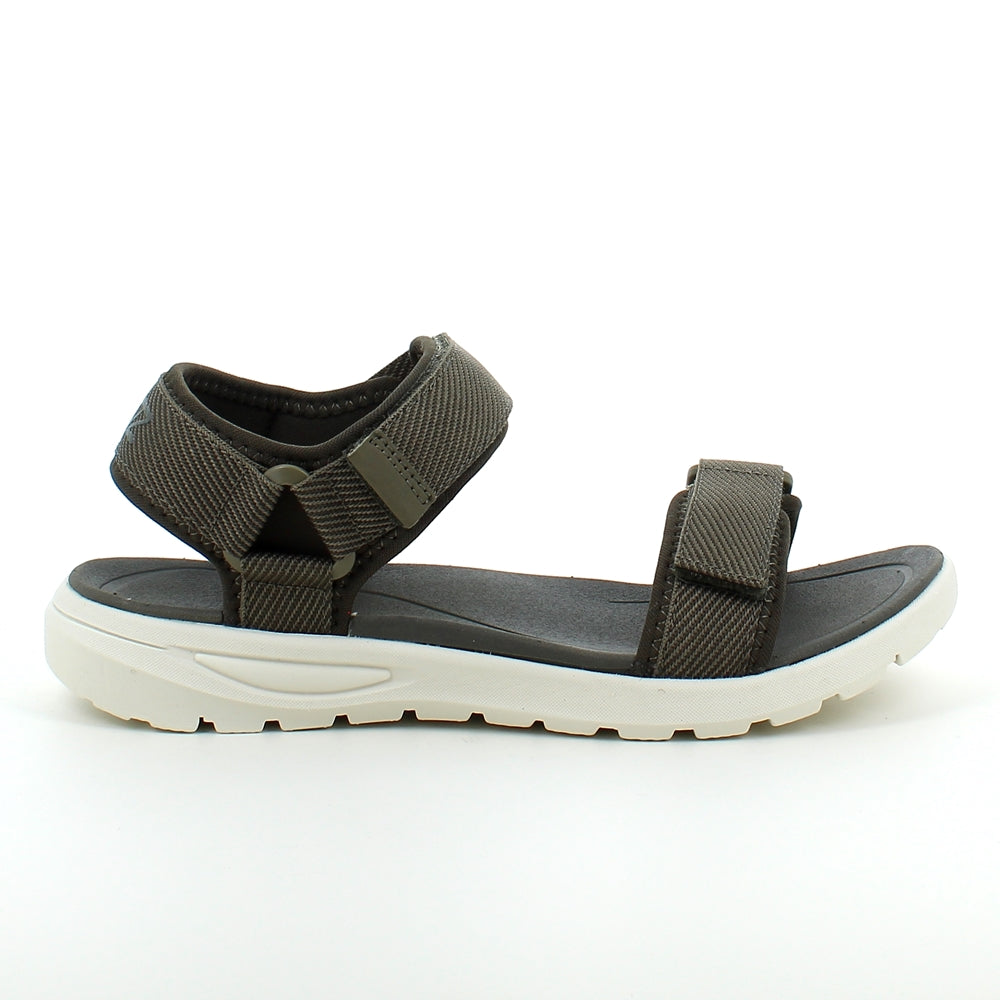 Olivgrön lätt sandal med breda remmar från Cruz