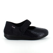 Bred ballerina med kardborre och extra plats