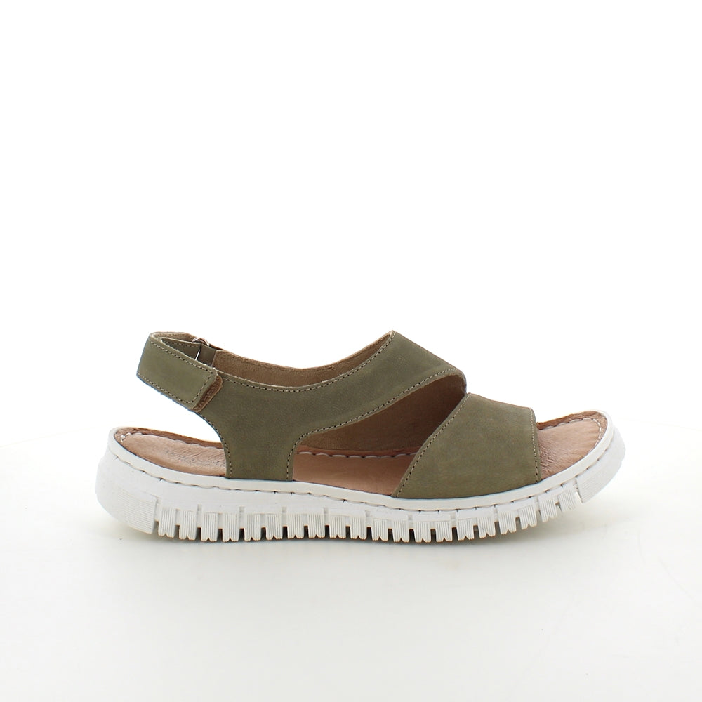 Mjuk grön skinnsandal från Relaxshoe