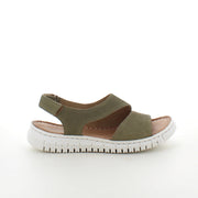 Mjuk grön skinnsandal från Relaxshoe