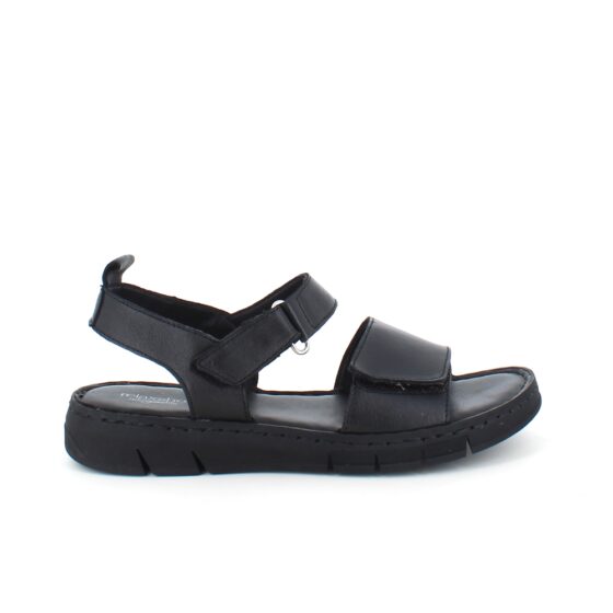 Läcker mjuk och flexibel skinnsandal i svart från Relaxshoe