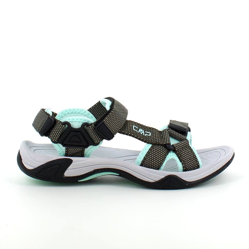 Turkos CMP sportsandal med ränder — bred passform