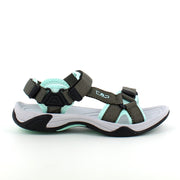 Turkos CMP sportsandal med ränder — bred passform