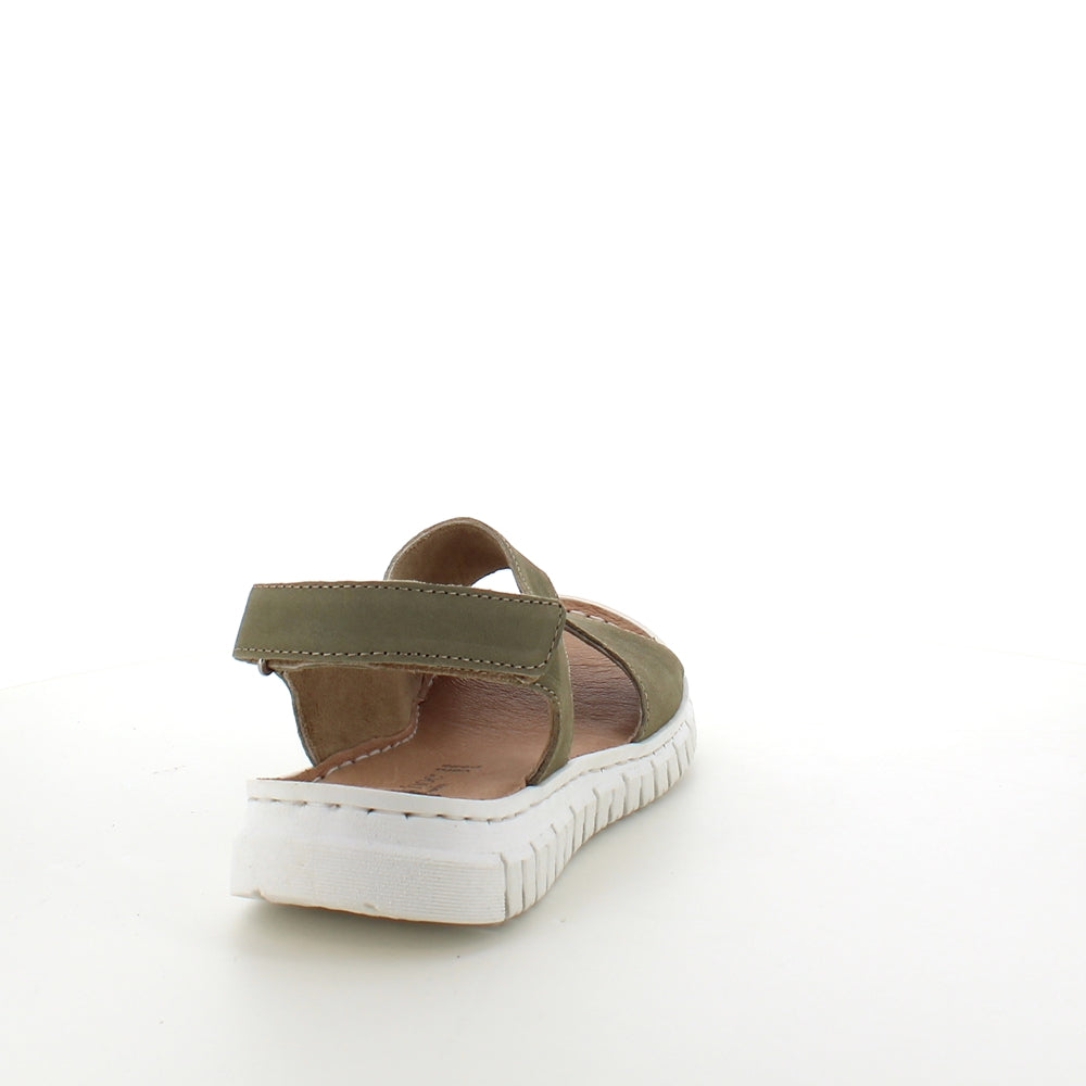 Mjuk grön skinnsandal från Relaxshoe