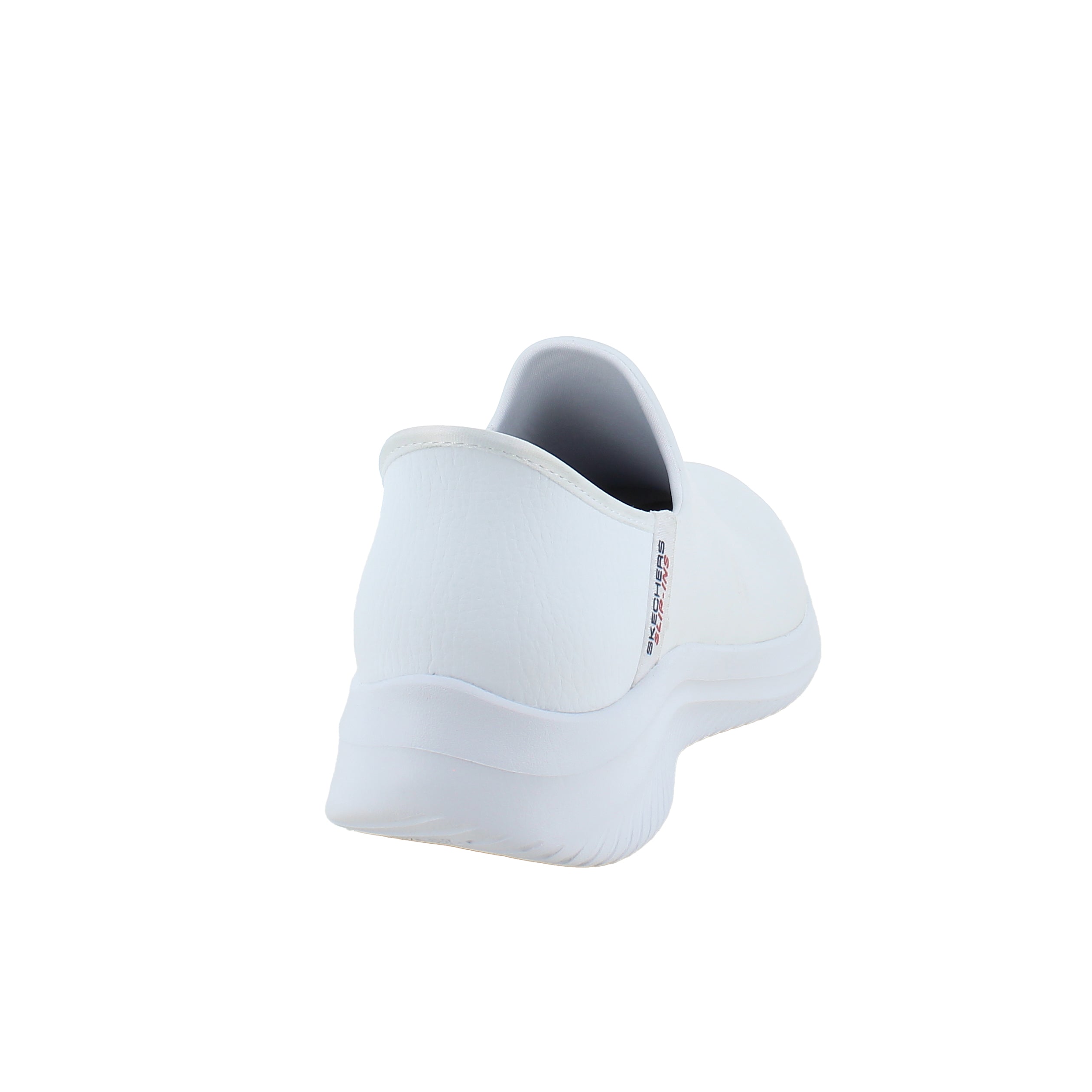 Vita slip-in-skor i läder från Skechers