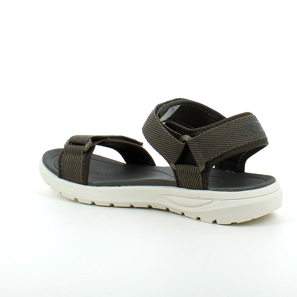 Olivgrön lätt sandal med breda remmar från Cruz