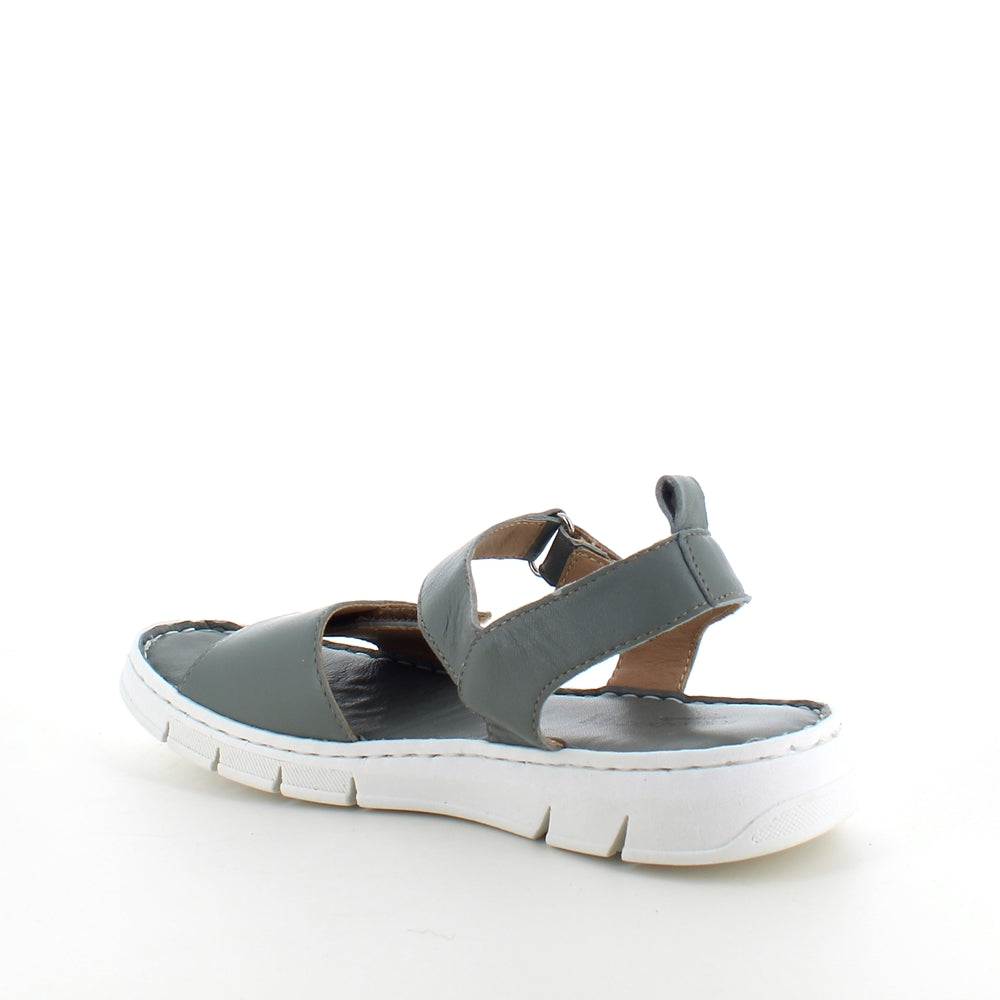 Mjuk och flexibel lädersandal i grön från Relaxshoe
