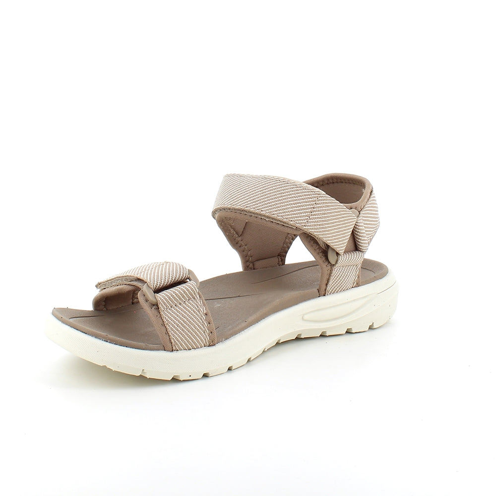 Sandfärgad lätt sandal med breda remmar