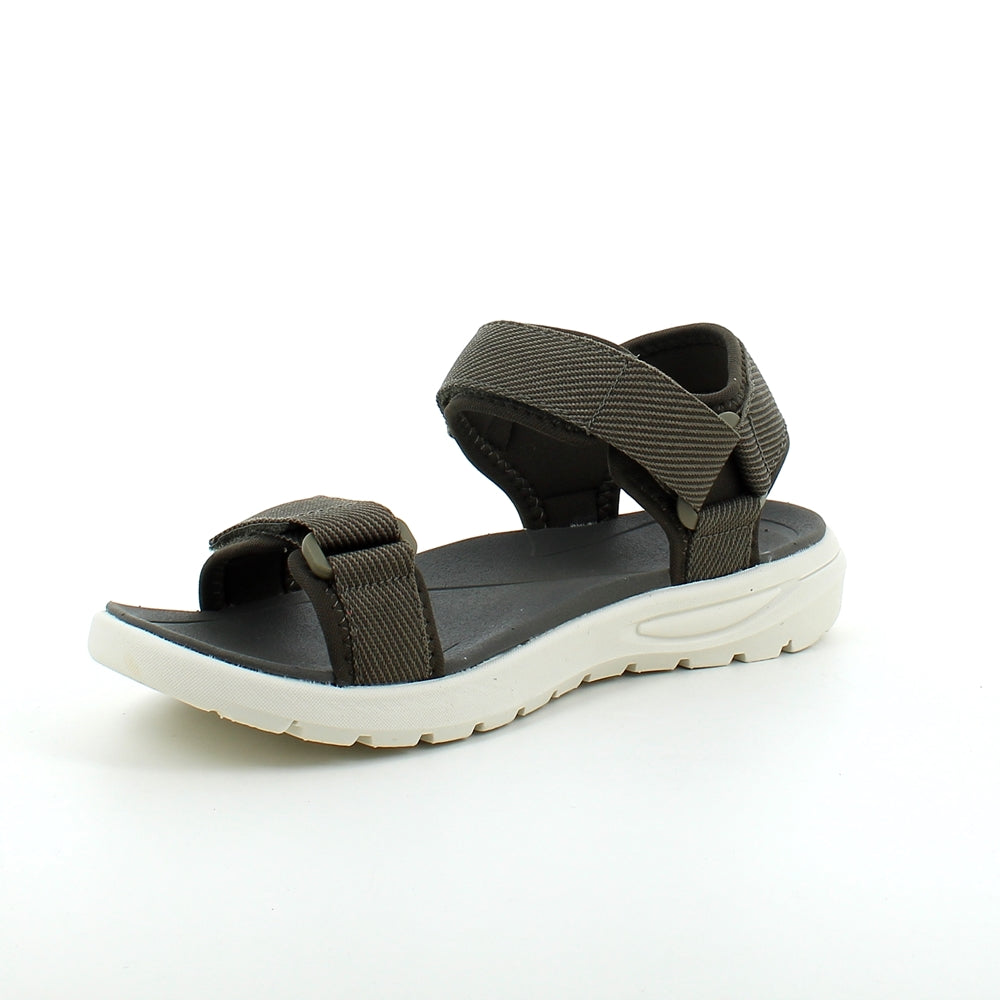 Olivgrön lätt sandal med breda remmar från Cruz