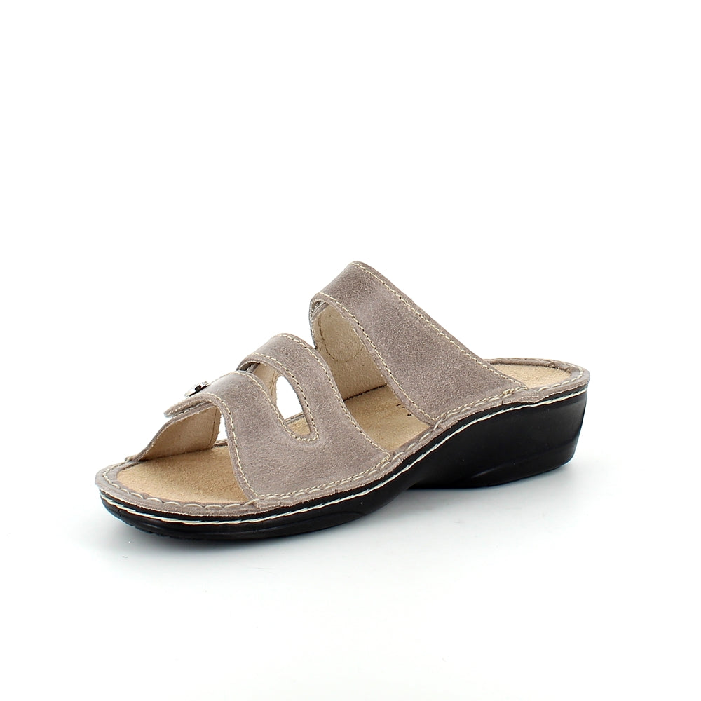 Bred skinn slip-on för hallux valgus