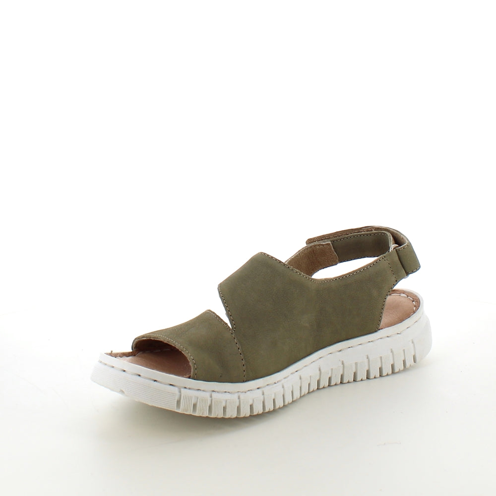 Mjuk grön skinnsandal från Relaxshoe