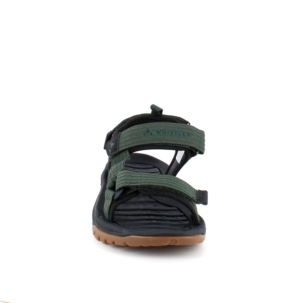 Grön sportig sandal från Whistler med tre justerbara remmar