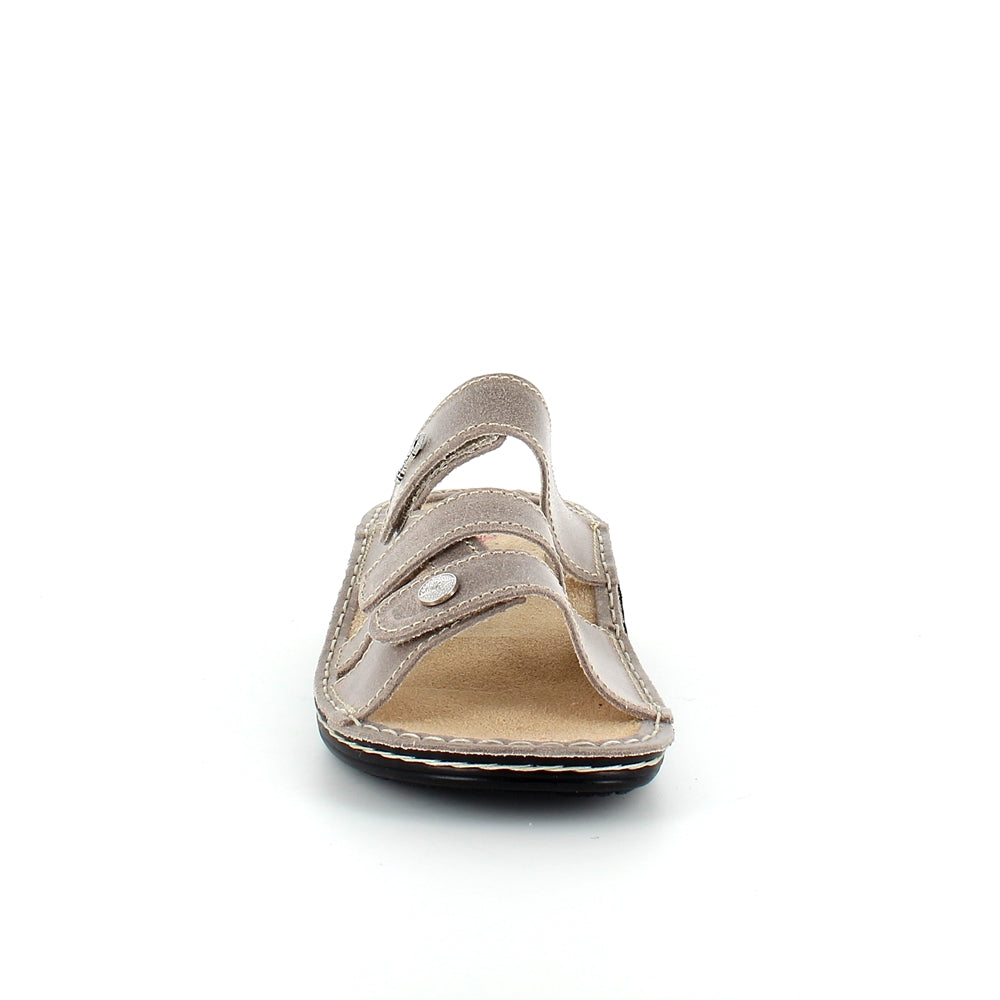 Bred skinn slip-on för hallux valgus