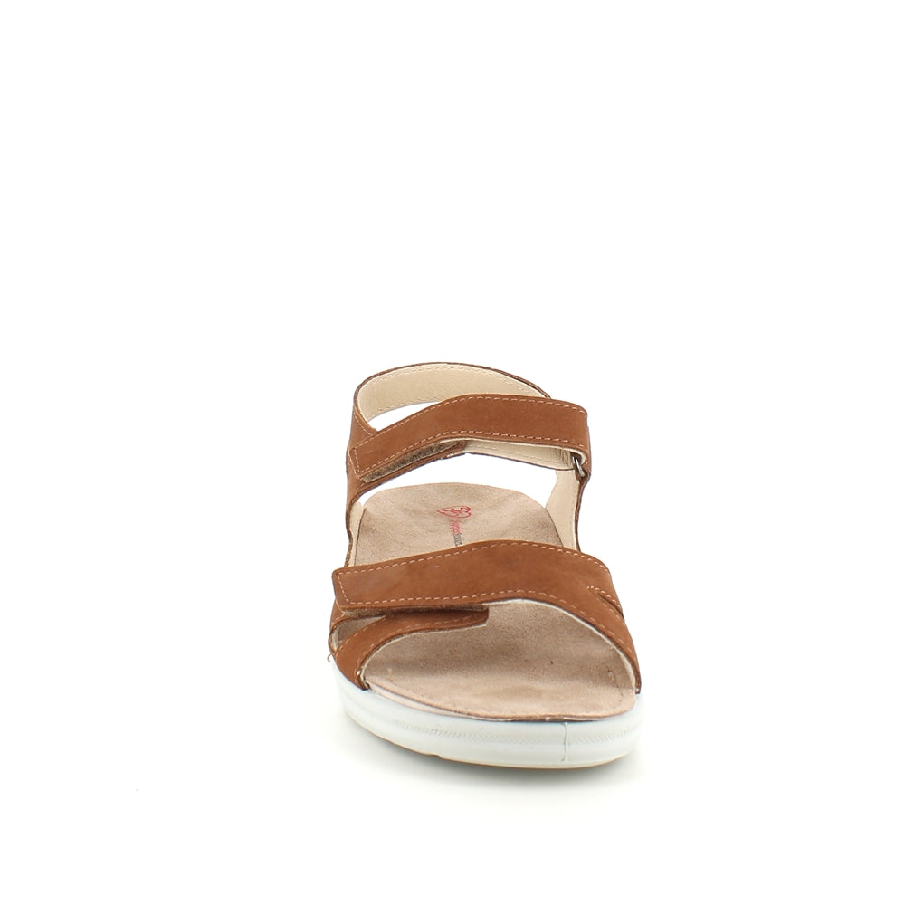 Stötdämpande brun sandal med avtagbar sula