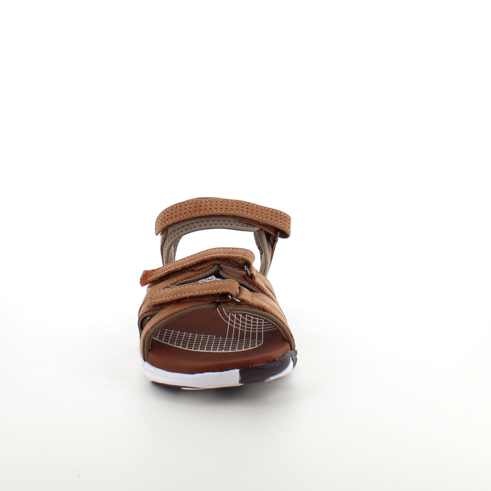 Brun sandal från Green Comfort med fyra justerbara remmar