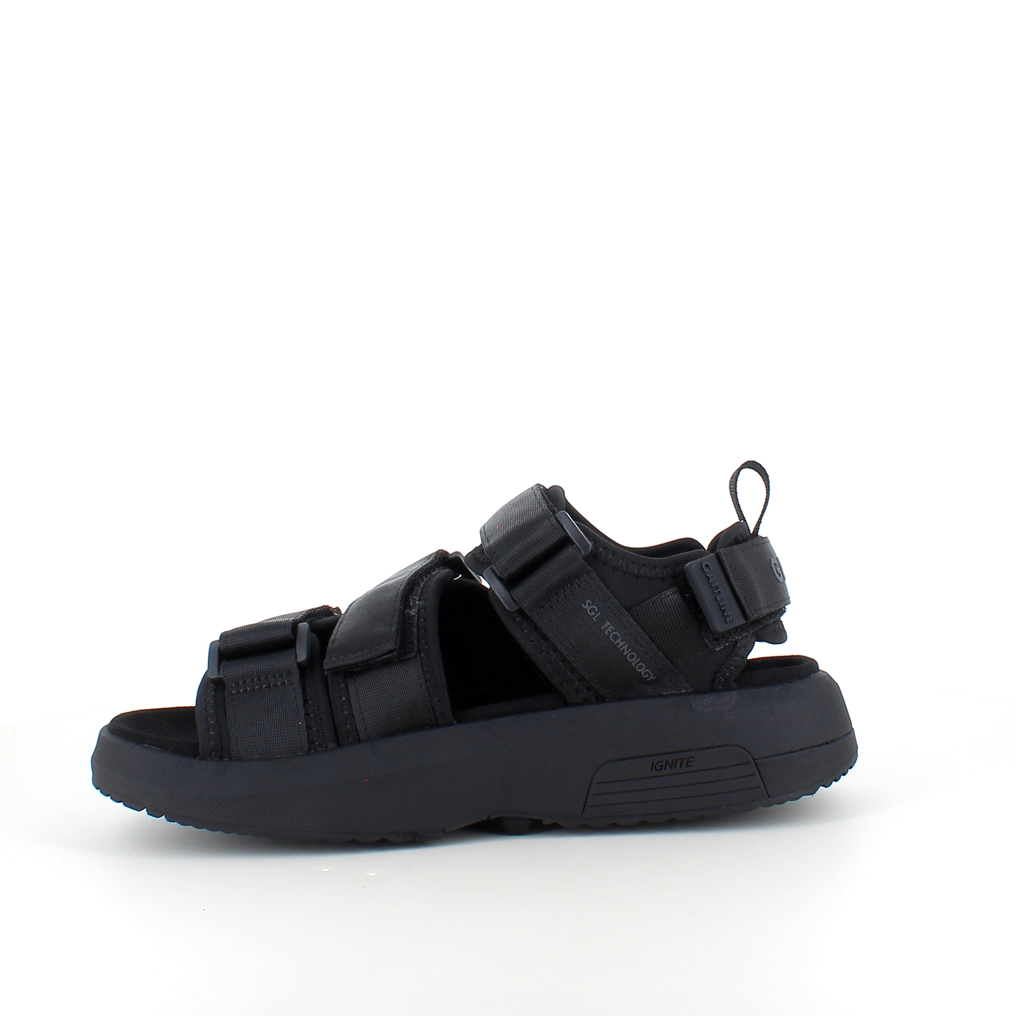 Gaitline Flow SP sandal – svart sandal med svankstöd & IGNITE skum