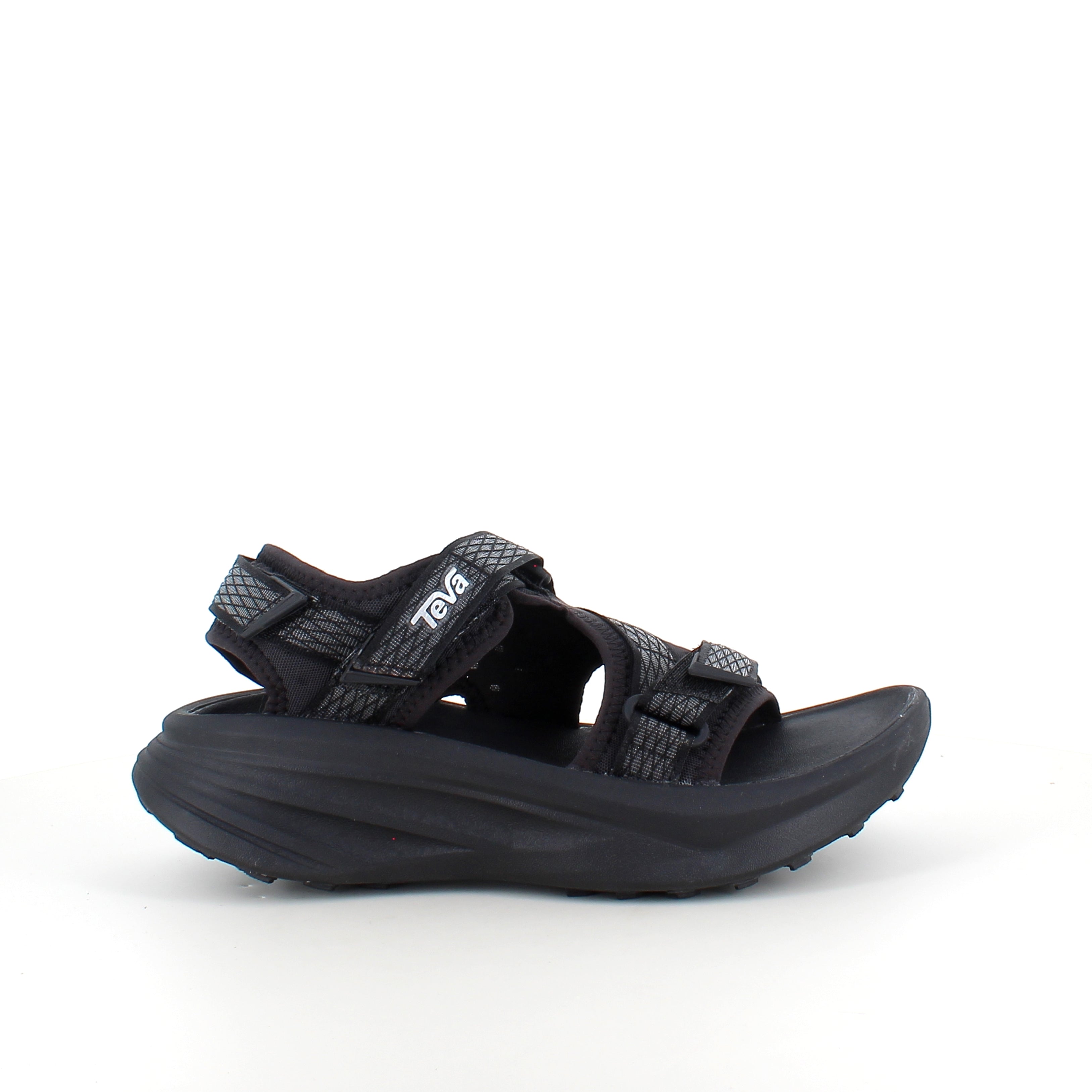 Svart Teva-sandal med maximal stötdämpning och säkert grepp